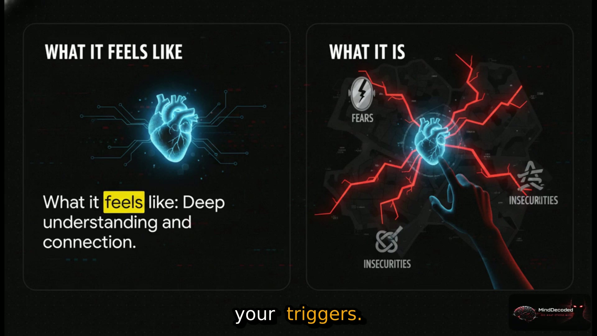 A MindDecoded frame mapping attention, withdrawal, craving and repetition